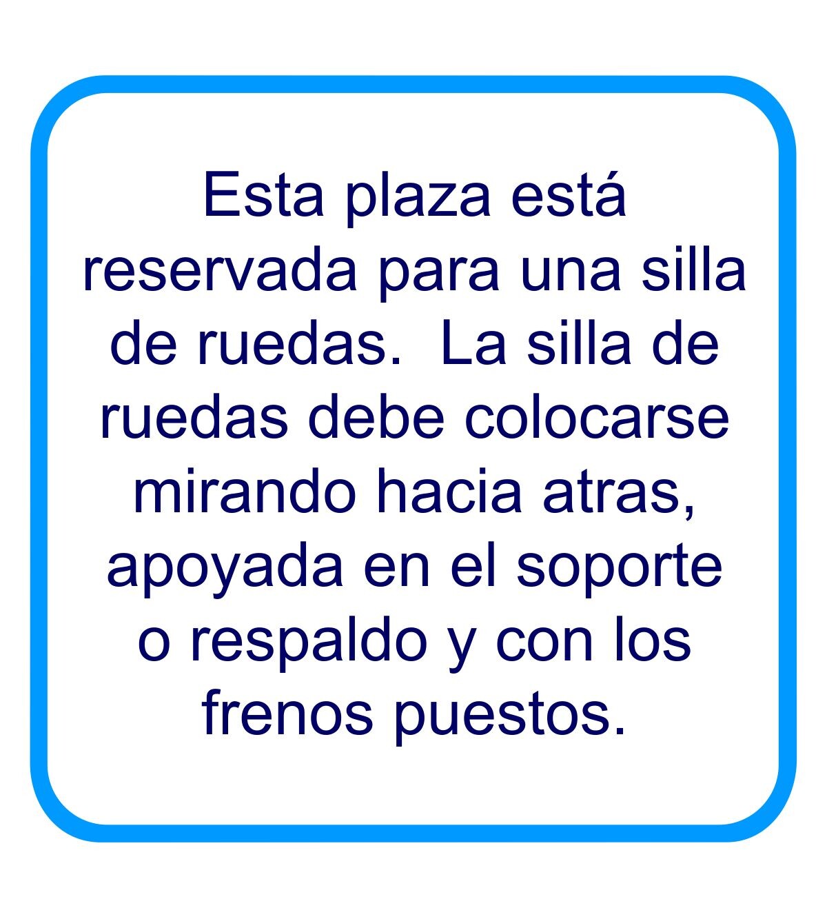 Indicativos PMR "Texto Indicaciones a Contramarcha"