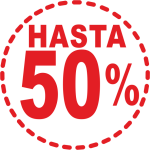 Rótulos rebajas hasta porcentaje circulo