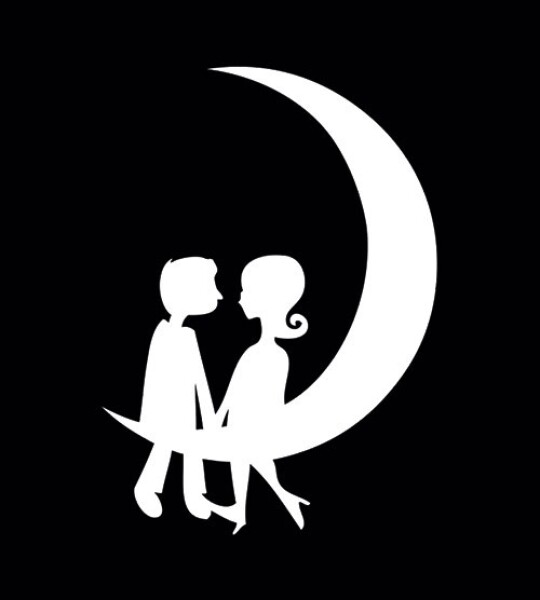 Pareja luna - San Valentín