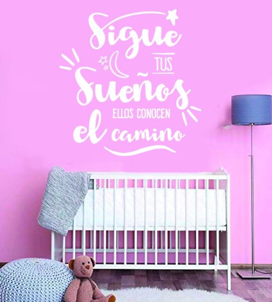 Sigue tus sueños - texto mural