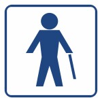 Indicativos PMR Pictograma "Cojo" Blanco