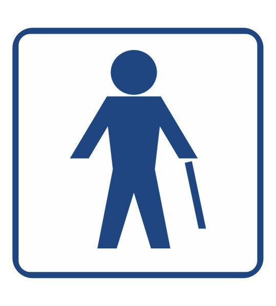 Indicativos PMR Pictograma "Cojo" Blanco