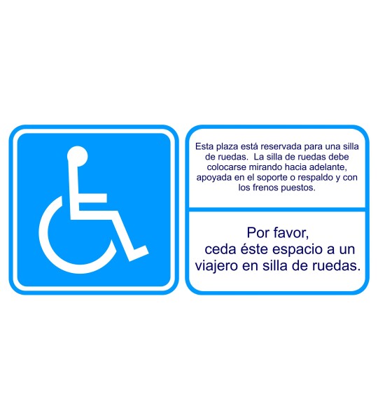 Indicativos PMR "Silla de Ruedas Lado Izquierdo"