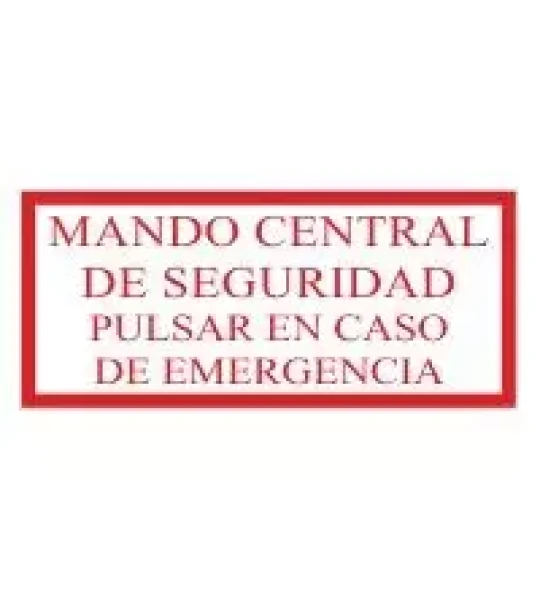 Adhesivo Mando Central de Seguridad
